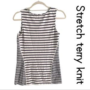 3/$15 Stretchy Terry Knit Optical Illusion Sweater Tank
